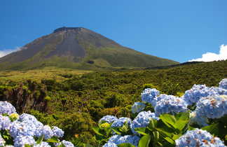 Volcan de l'île de Sao Miguel aux Açores