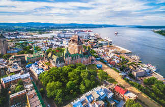 Vue aérienne de la ville de Québec au Canada