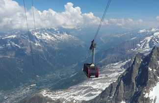 Vue depuis la télécabine de Chamonix