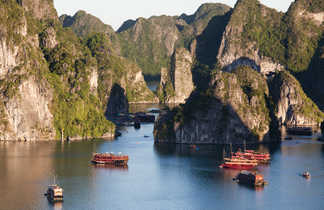 Vue sur la baie d'Halong au Vietnam