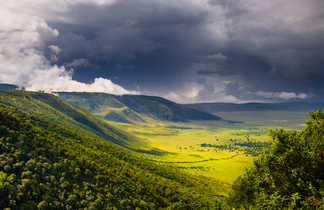 Vue sur le cratère du Ngorongoro en Tanzanie