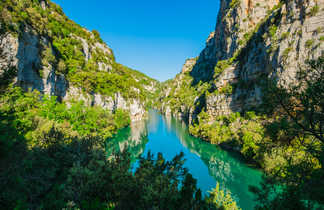 Vue sur les Basses Gorges du Verdon en Provence
