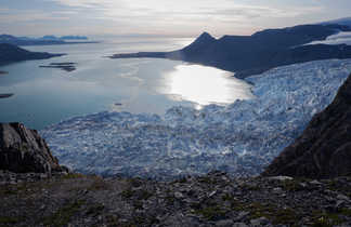 Vue sur les glaciers du spitzberg