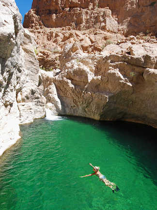 Baignade dans les wadis, Oman