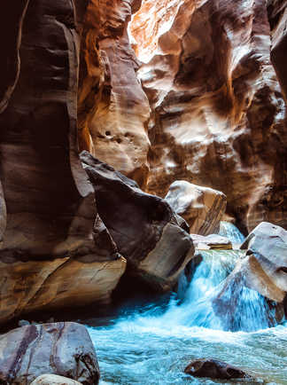 Canyon du Wadi Mujib en eté, Jordanie
