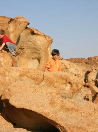 Enfants jouant en Namibie