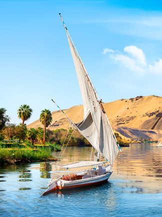 Bateau felouque sur le Nil