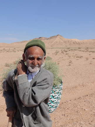 homme Iranien dans le désert en Iran