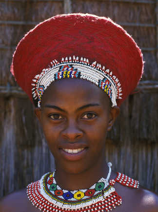 Jeune femme Zoulou en Afrique du Sud