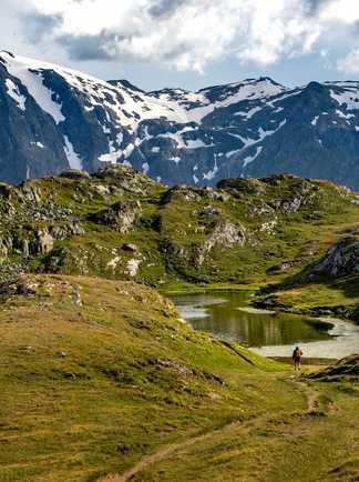 Le Plateau d'Emparis et vue sur le massif des écrins, Alpes du sud