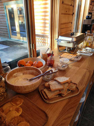 Petit déjeuner à l'auberge du camp taureau, Québec