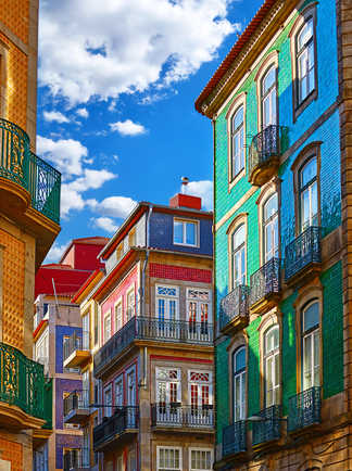 ruelles colorées de la ville de Porto