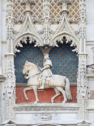 Sculpture de François Ier à cheval, château de Blois, Val de Loire