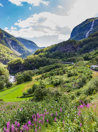 Train de Flåm dans le Sud de la Norvège