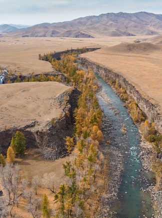 Vallée de l'Orkhon en Mongolie
