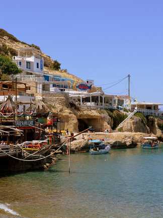 Village de Matala lors d'une randonnée en Crète