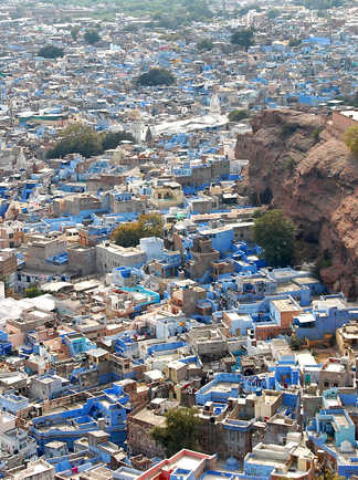 vue aérienne de la ville de Jodhpur au Rajasthan en Inde