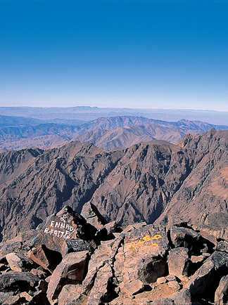 Vue depuis le sommet du Toubkal, Maroc