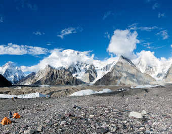 Camp au Glacier de Concordia
