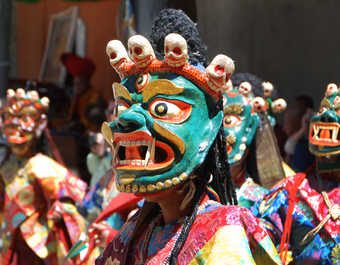 Danse masquée, pendant un festival bouddhiste - © Danse masquée, pendant un festival bouddhiste