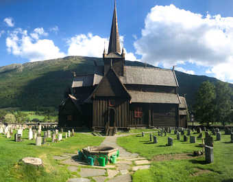 Lom Stavkirke, église en bois du Sud de la Norvège