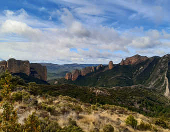 vue panoramique de formations géologiques