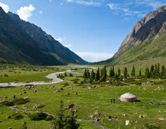 Paysage paisible de la Kirghizie - © Paysage paisible de la Kirghizie