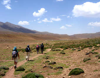 Plateau de Tarkeddit, au pied du M'Goun, Maroc