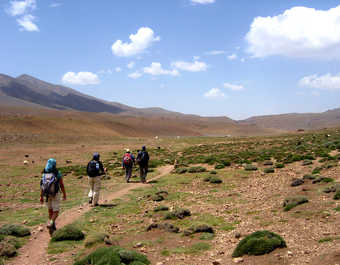 Plateau de Tarkeddit, au pied du M'Goun, Maroc