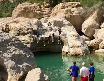 Plongeon wadi, Oman