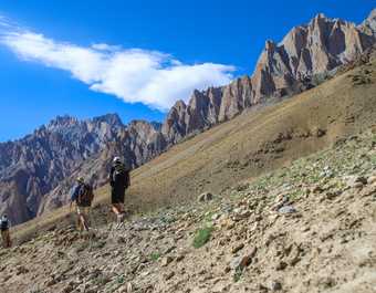 Randonneurs au Zanskar, Ladakh, Inde Himalayenne