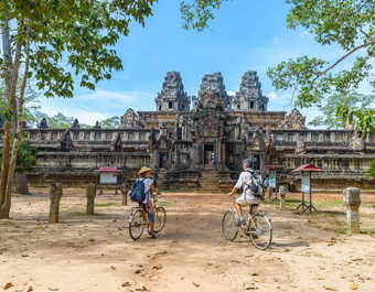 Vélo vers les temples d'Angkor