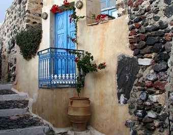 Village sur l'île de Andros, dans les Cyclades