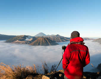 Vue sur le Volcan Bromo depuis le Mont Penanjakan