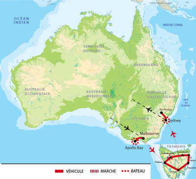 Carte Australie Atalante