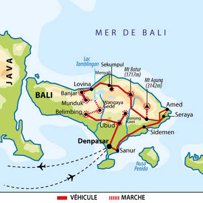 Carte Bali AIBATREK
