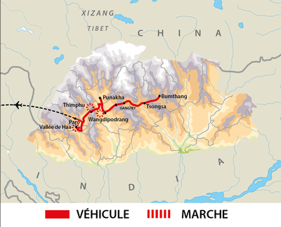 Carte Bhoutan
