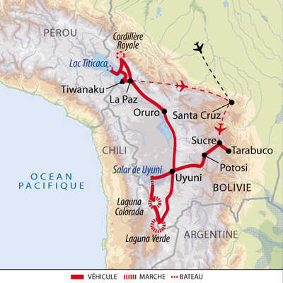 carte Bolivie - La nature chargée d'histoire de Bolivie UBODEC