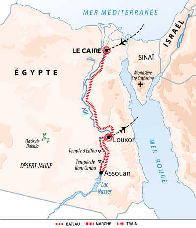 Carte circuit en Egypte