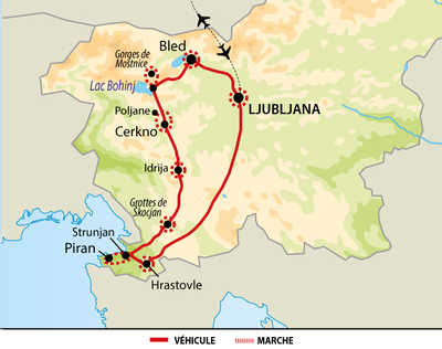 carte circuit en slovénie ESLOM