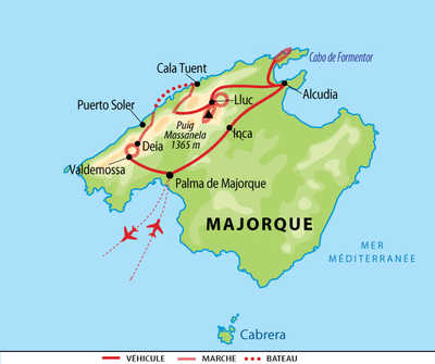 Carte circuit Majorque Baléares