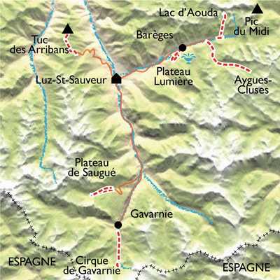 Carte circuit Pyrénées fpbalraq