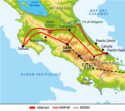 Carte Costa Rica
