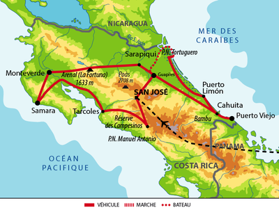 Carte Costa Rica