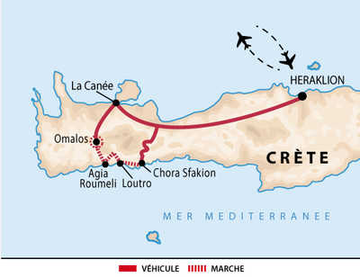 Carte Crète de l'ouest