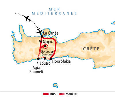 carte Crète de l'ouest