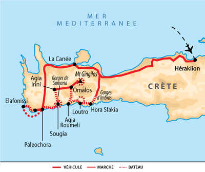 carte Crète de l'ouest