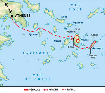 carte cyclades grece