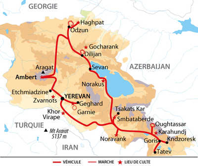Carte de balade arménienne, entre nature et culture
