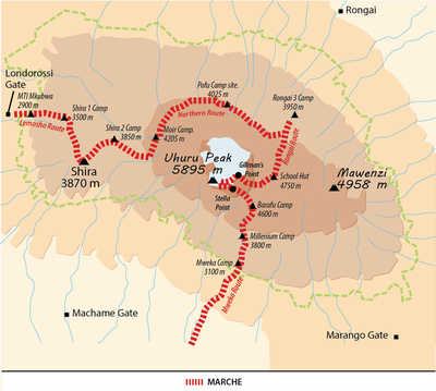 Carte de l'itinéraire du : Circuit Nord : le Kili par ses voies les plus sauvages !
